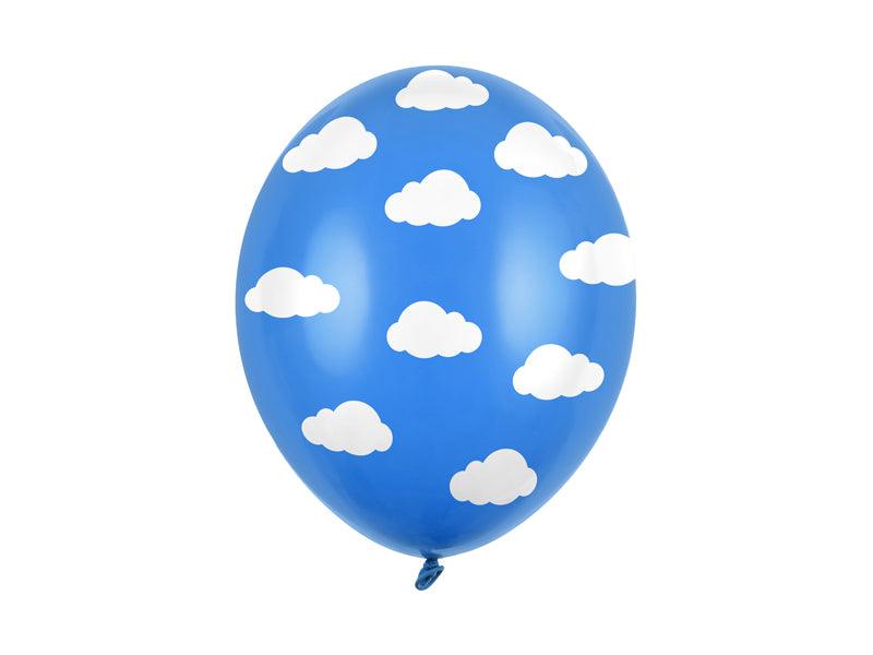 Ballons 30cm, Wolken, Pastel Corn. Blue (1 VPE / 6 Stk.) - FeierGlanz