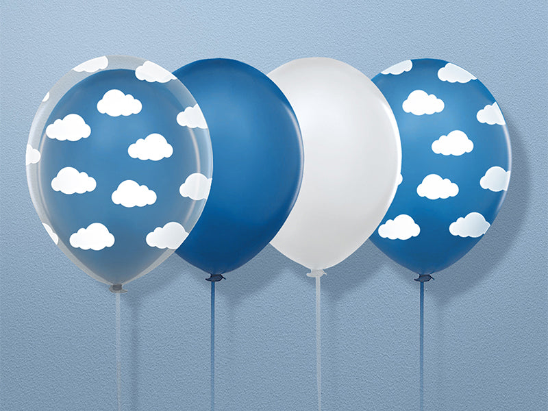 Ballons 30cm, Wolken, Pastel Corn. Blue (1 VPE / 6 Stk.) - FeierGlanz