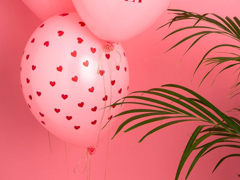 Ballons 30 cm, Herzen, Pastel Baby Pink (1 VPE / 6 Stk.) - FeierGlanz