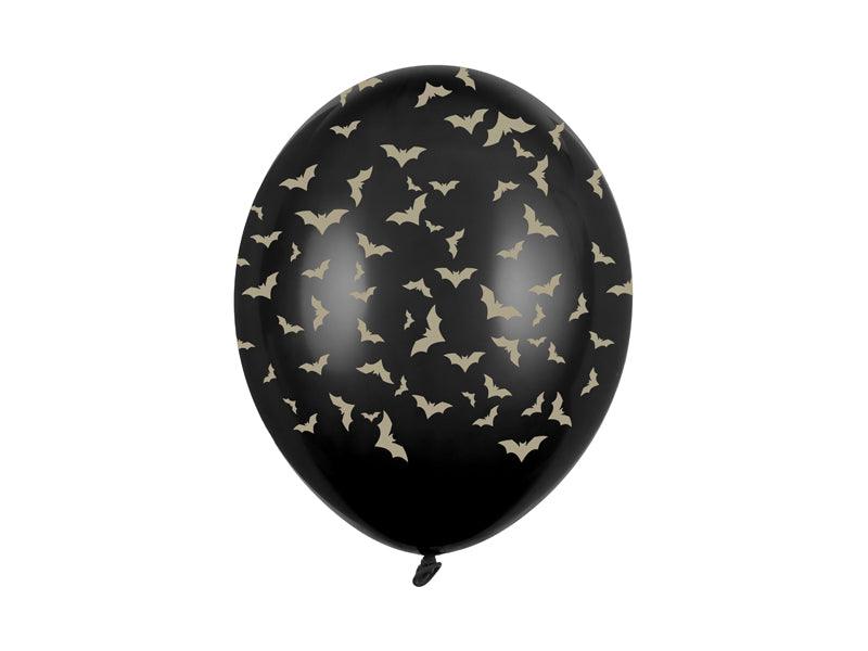Ballons 30 cm, Fledermäuse, Pastel Black (1 VPE / 6 Stk.) - FeierGlanz