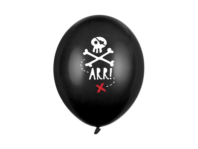 Luftballons 30cm, Piraten, Pastel Black (1 VPE / 6 Stk.) - FeierGlanz