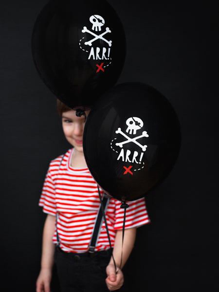 Luftballons 30cm, Piraten, Pastel Black (1 VPE / 6 Stk.) - FeierGlanz