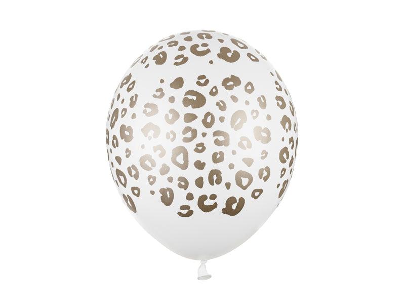 Ballons 30 cm, gemustert, Pastel Pure White (1 VPE / 50 Stk.) - FeierGlanz