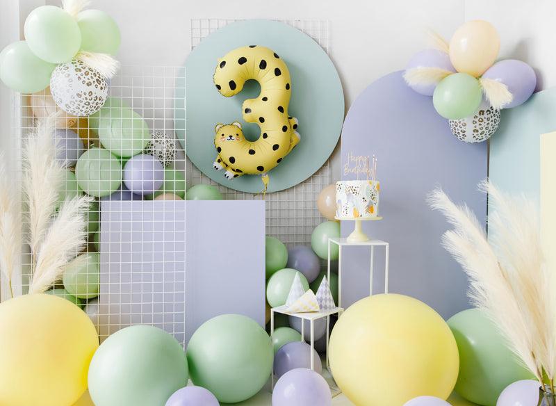 Ballons 30 cm, gemustert, Pastel Pure White (1 VPE / 50 Stk.) - FeierGlanz