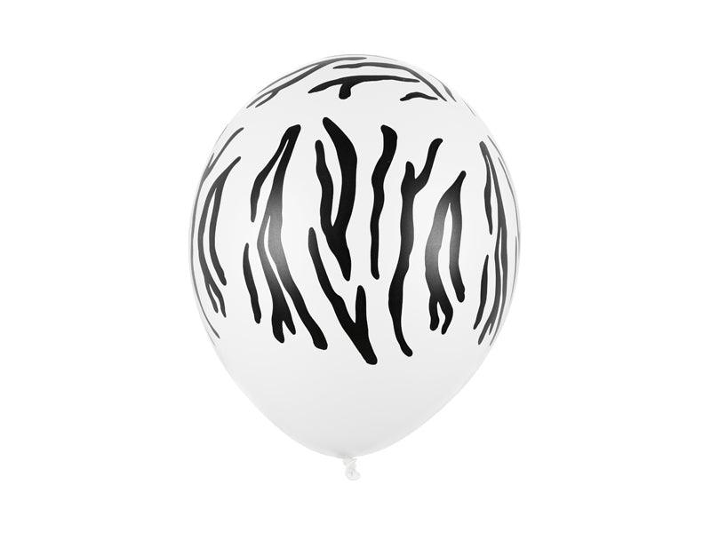 Ballons 30 cm, Zebra, Pastel Pure White (1 VPE / 50 Stk.) - FeierGlanz