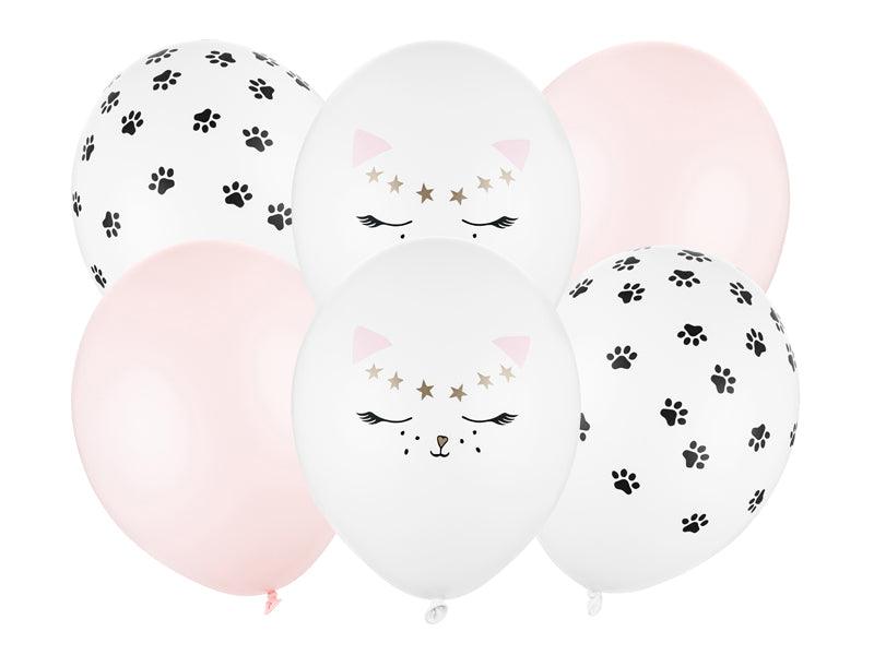 Ballons 30cm, Kätzchen, Mix (1 VPE / 6 Stk.) - FeierGlanz