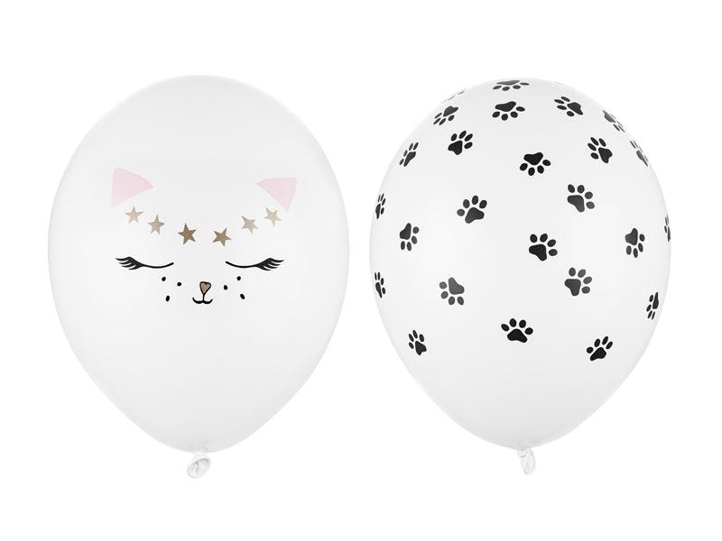 Ballons 30cm, Kätzchen, Pastel Pure White (1 VPE / 50 Stk.) - FeierGlanz