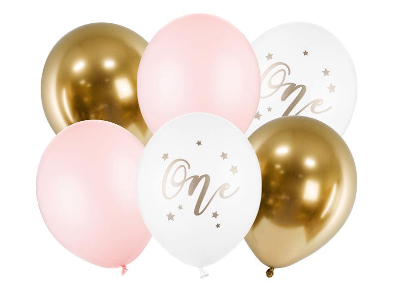 Ballons 30 cm, One, Pastel Pale Pink (1 VPE / 6 Stk.) - FeierGlanz