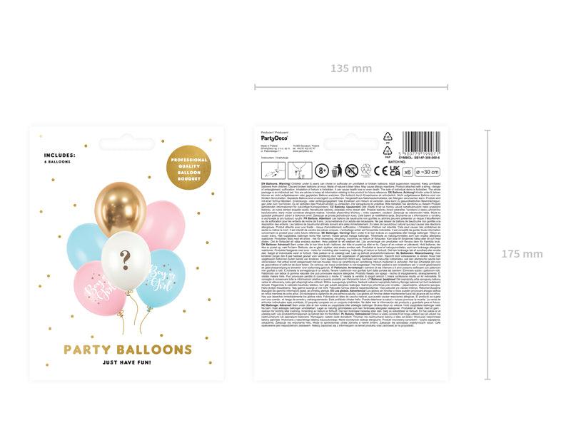 Ballons 30 cm, Boy or Girl, mix (1 VPE / 6 Stk.) - FeierGlanz