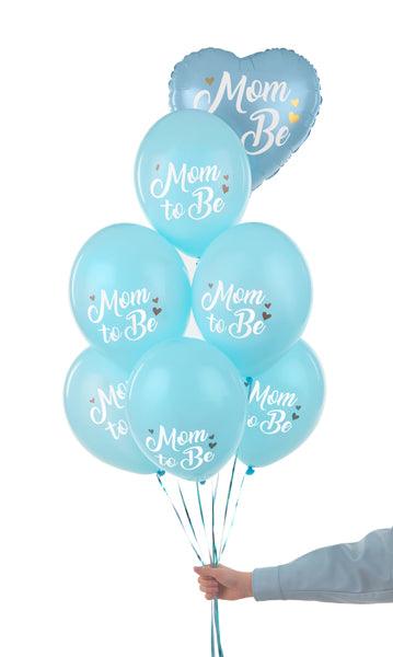 Ballons 30 cm, Mom to Be, Pastel Light Blue (1 VPE / 6 Stk.) - FeierGlanz