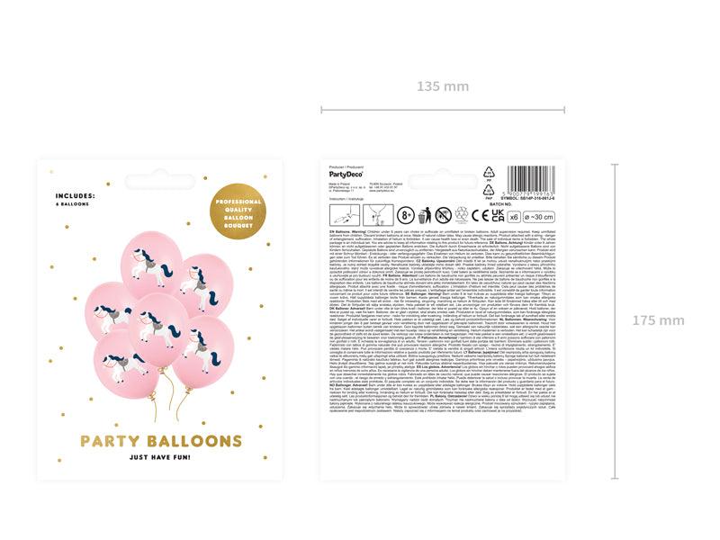 Ballons 30 cm, Pferd, Pastell Blassrosa (1 VPE / 6 Stk.) - FeierGlanz