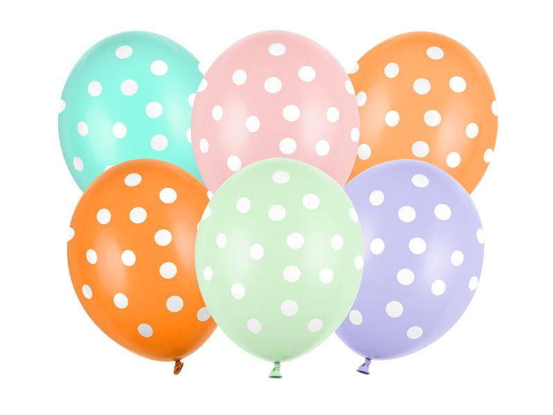 Ballons 30 cm, Punkte, Mix (1 VPE / 50 Stk.) - FeierGlanz