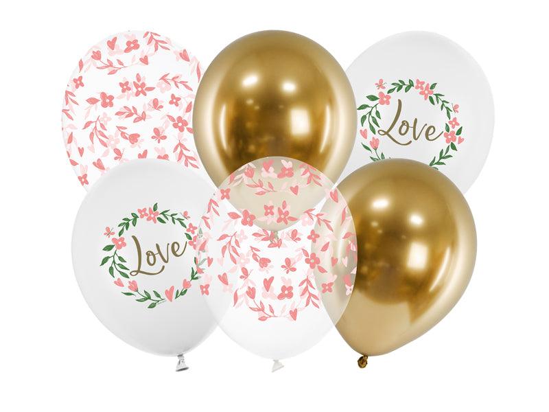 Ballons 30 cm, Love, mix (1 VPE / 6 Stk.) - FeierGlanz