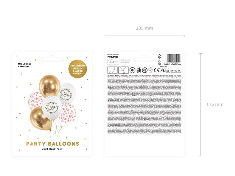 Ballons 30 cm, Love, mix (1 VPE / 6 Stk.) - FeierGlanz