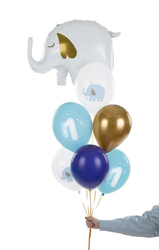 Ballons 30 cm, 1. Geburtstag, Pastel Light Blue (1 VPE / 50 Stk.) - FeierGlanz