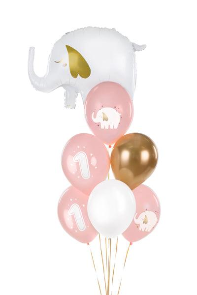 Ballons 30 cm, 1. Geburtstag, Baby pink (1 VPE / 50 Stk.) - FeierGlanz