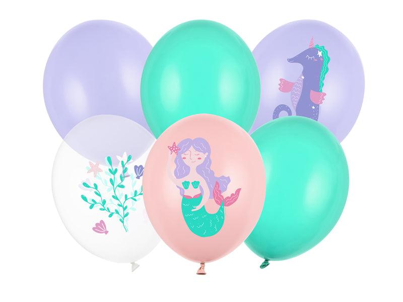 Ballons 30 cm, Meereswelt, mix (1 VPE / 6 Stk.) - FeierGlanz