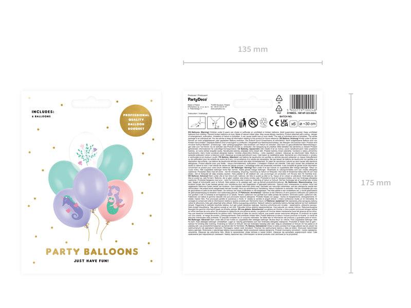 Ballons 30 cm, Meereswelt, mix (1 VPE / 6 Stk.) - FeierGlanz