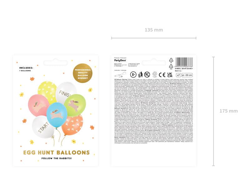 Ballons 30 cm, Egg Hunt, mix (1 VPE / 7 Stk.) - FeierGlanz