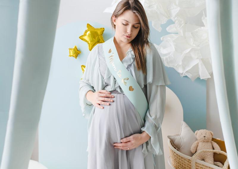 Schärpe Mom to be, light tiffany blue, 75 cm - FeierGlanz