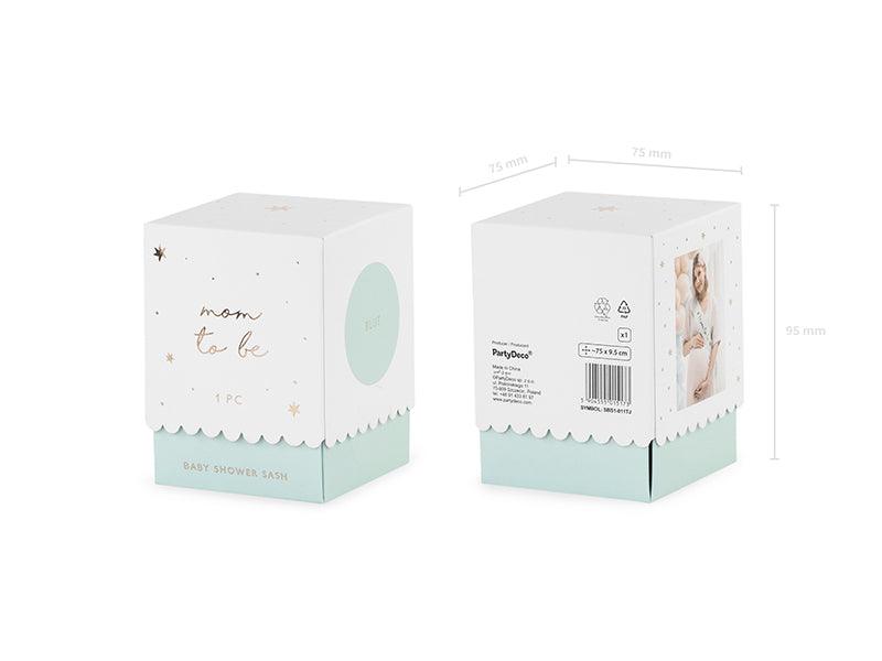 Schärpe Mom to be, light tiffany blue, 75 cm - FeierGlanz