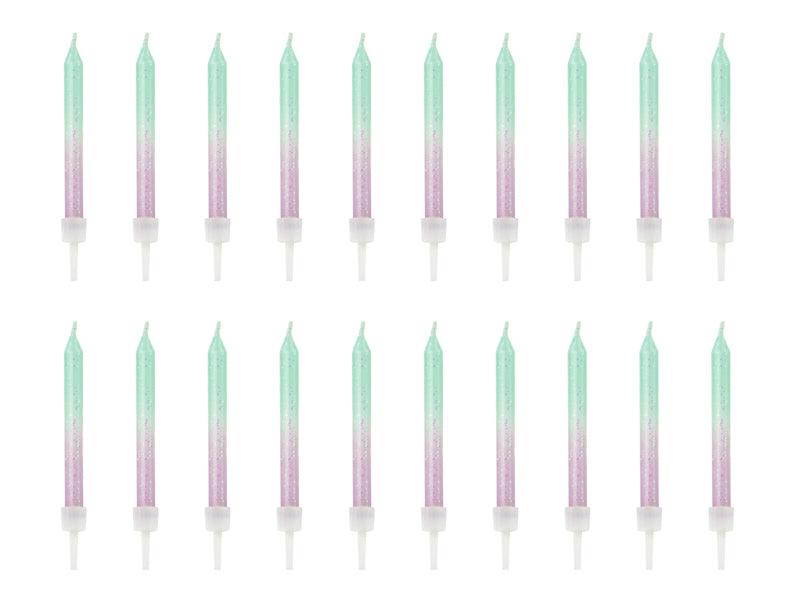 Geburtstagskerzen ombre, 6cm (1 VPE / 20 Stk.) - FeierGlanz