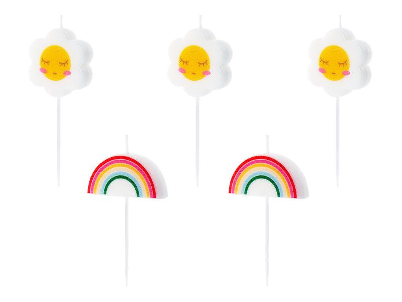 Geburtstagskerzen Gänseblümchen, 2-3,5cm (1 VPE / 5 Stk.) - FeierGlanz