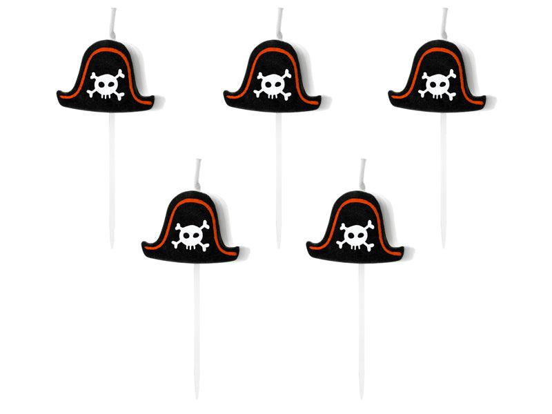 Geburtstagskerzen Piraten, 2cm (1 VPE / 5 Stk.) - FeierGlanz