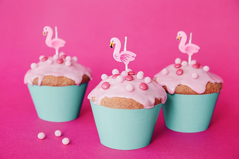 Geburtstagskerzen Flamingos, 3cm (1 VPE / 5 Stk.) - FeierGlanz