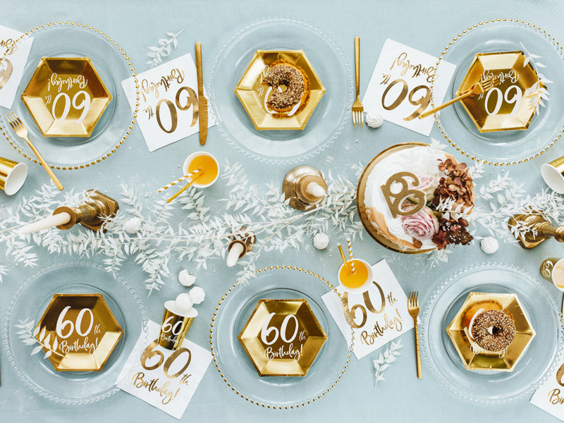 Geburtstagskerze in der Form einer Zahl, 7.5cm, in elegantem goldenen Glitzer - FeierGlanz
