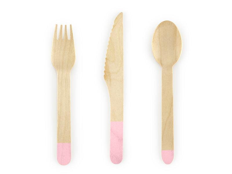 Holzbesteck, hellrosa, 16cm (1 VPE / 18 Stk.) - FeierGlanz
