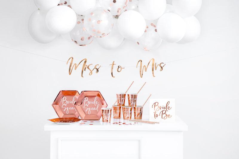 Party-Dekorationsset - Junggesellinnenabschied, roségold (1 VPE / 60 Stk.) - FeierGlanz