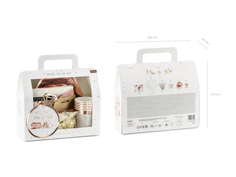 Party-Dekorationsset - Junggesellinnenabschied, roségold (1 VPE / 60 Stk.) - FeierGlanz
