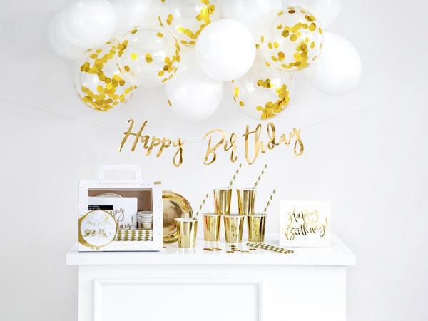 Party-Dekorationsset - Geburtstag, gold (1 VPE / 60 Stk.) - FeierGlanz