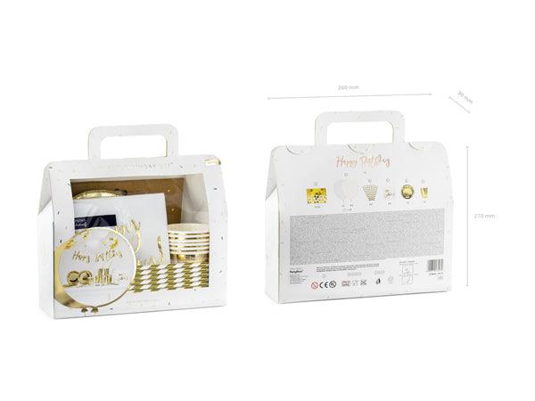 Party-Dekorationsset - Geburtstag, gold (1 VPE / 60 Stk.) - FeierGlanz