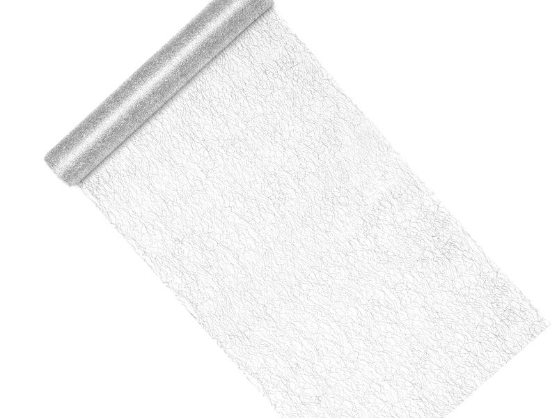 Dekoratives Netz - Faser, silber, 0,36x9m - FeierGlanz