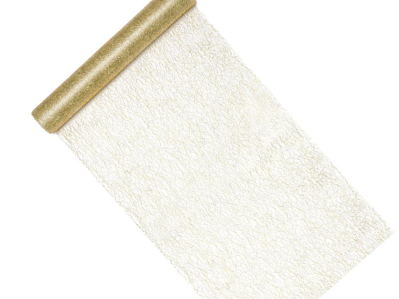 Dekoratives Netz - Faser, gold, 0,36x9m - FeierGlanz