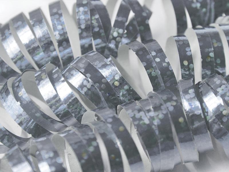 Holografische Serpentinen, silber, 3,8m (1 VPE / 18 Stk.) - FeierGlanz