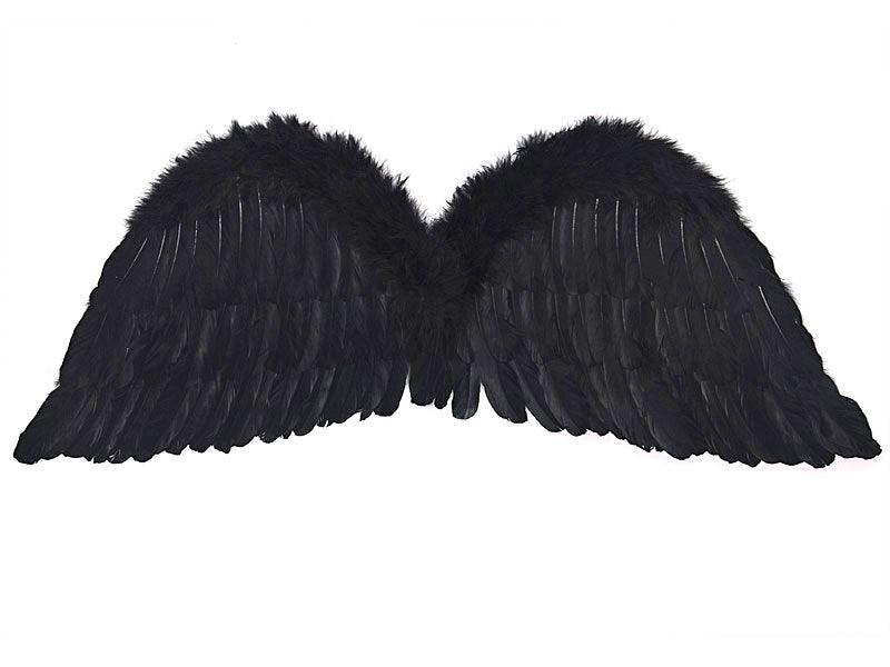 Engelsflügel, schwarz, 75 x 30cm - FeierGlanz
