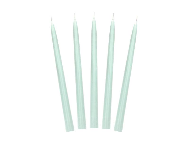 Kegelkerze mattiert, salbei, 24cm (1 VPE / 10 Stk.) - FeierGlanz