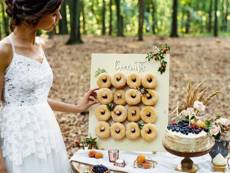 Donut-Wand, Naturholz, 45x55cm - FeierGlanz