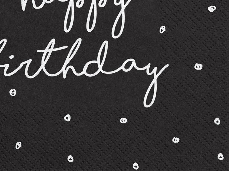 Servietten Happy Birthday, 33x33cm (1 VPE / 20 Stk.) - FeierGlanz