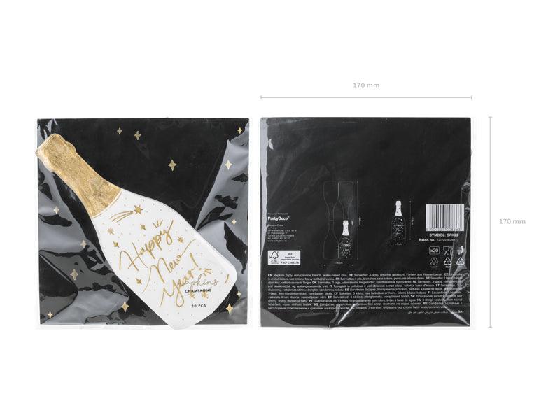Servietten Champagner, mix, 7x19 cm (1 VPE / 20 Stk.) - FeierGlanz