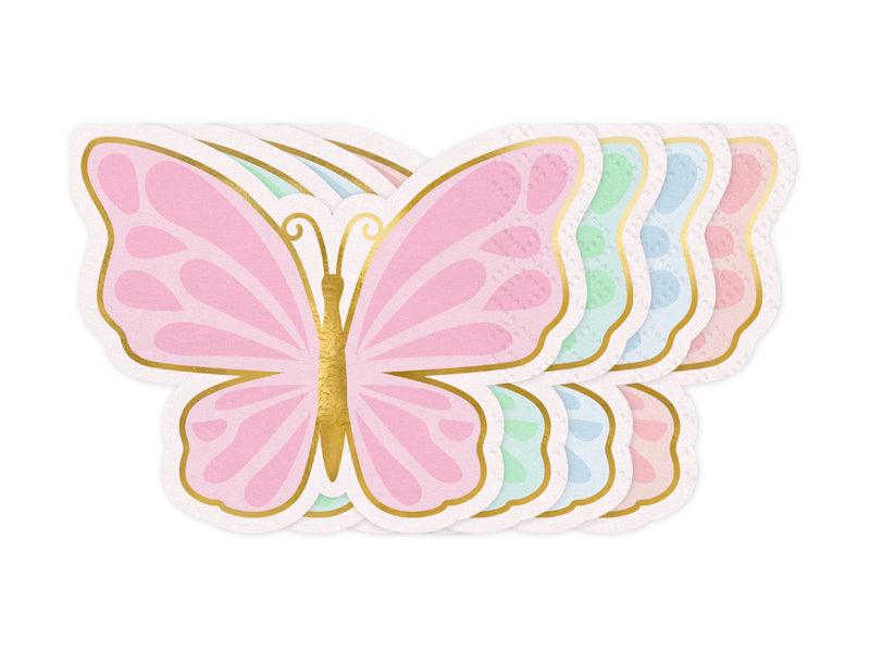Servietten Schmetterling, Mix, 16x12 cm (1 VPE / 12 Stk.) - FeierGlanz