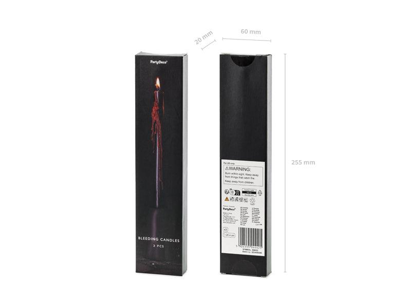 Blutende Kerzen, 20,4 cm (1 VPE / 3 Stk.) - FeierGlanz
