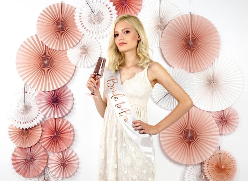 Schärpe Bride to be, weiß, 75cm - FeierGlanz