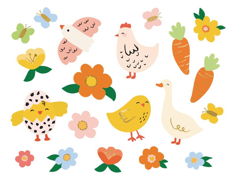 Abwaschbare Tattoos Ostern, Mix (1 VPE / 20 Stk.) - FeierGlanz