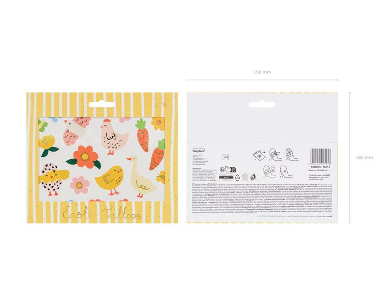 Abwaschbare Tattoos Ostern, Mix (1 VPE / 20 Stk.) - FeierGlanz