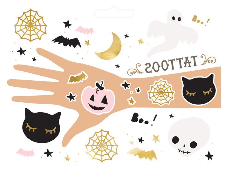 Abwaschbare Tattoos BOO!, Mix (1 VPE / 12 Stk.) - FeierGlanz