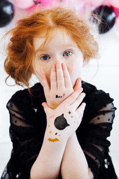 Abwaschbare Tattoos BOO!, Mix (1 VPE / 12 Stk.) - FeierGlanz